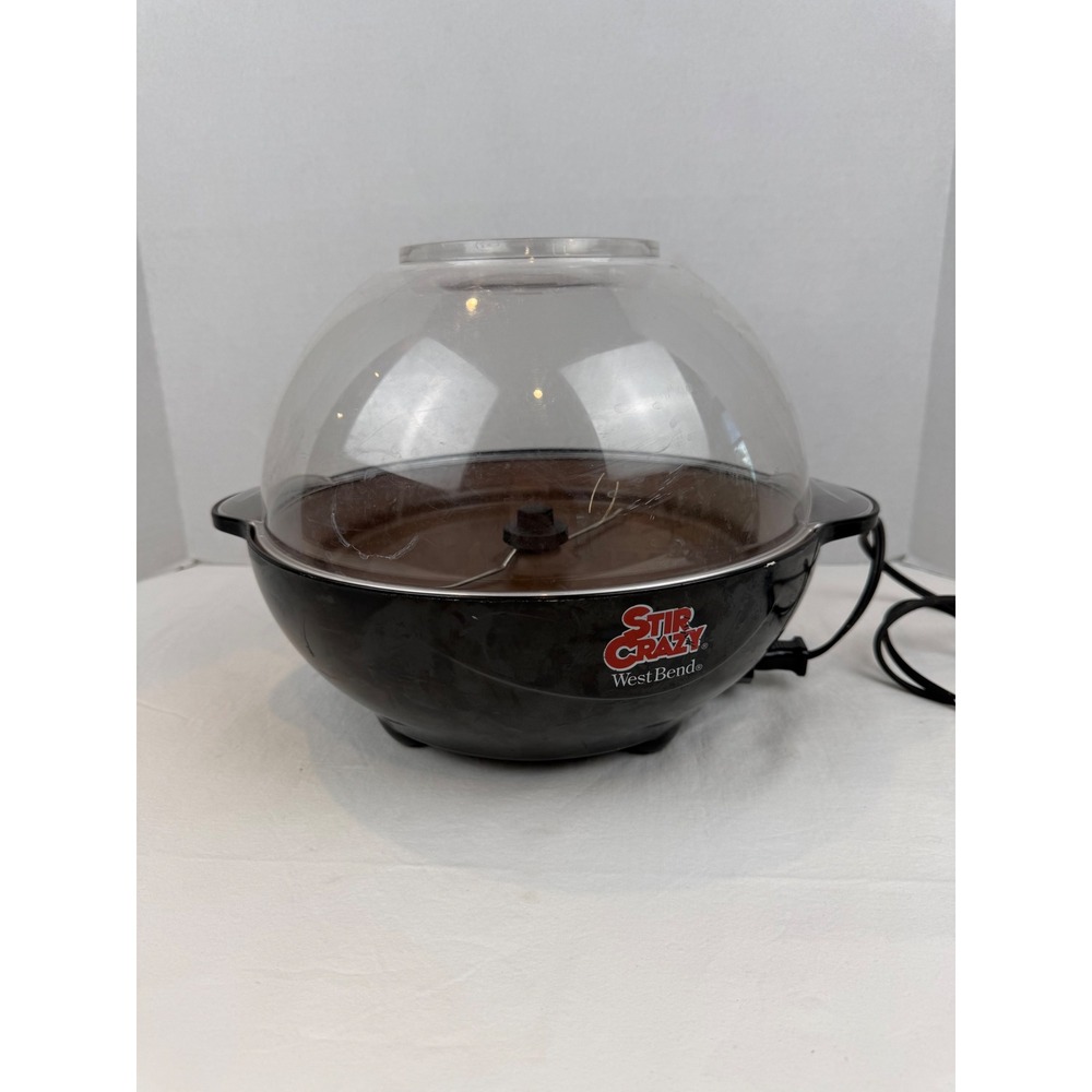 West Bend Stir Crazy Electric Popcorn Popper Machine Black 82306 1000W TESTED